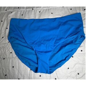Lands End Womens Blue High Waist Bikini Swim Bottoms Size 16 NWT Chlorine Resist